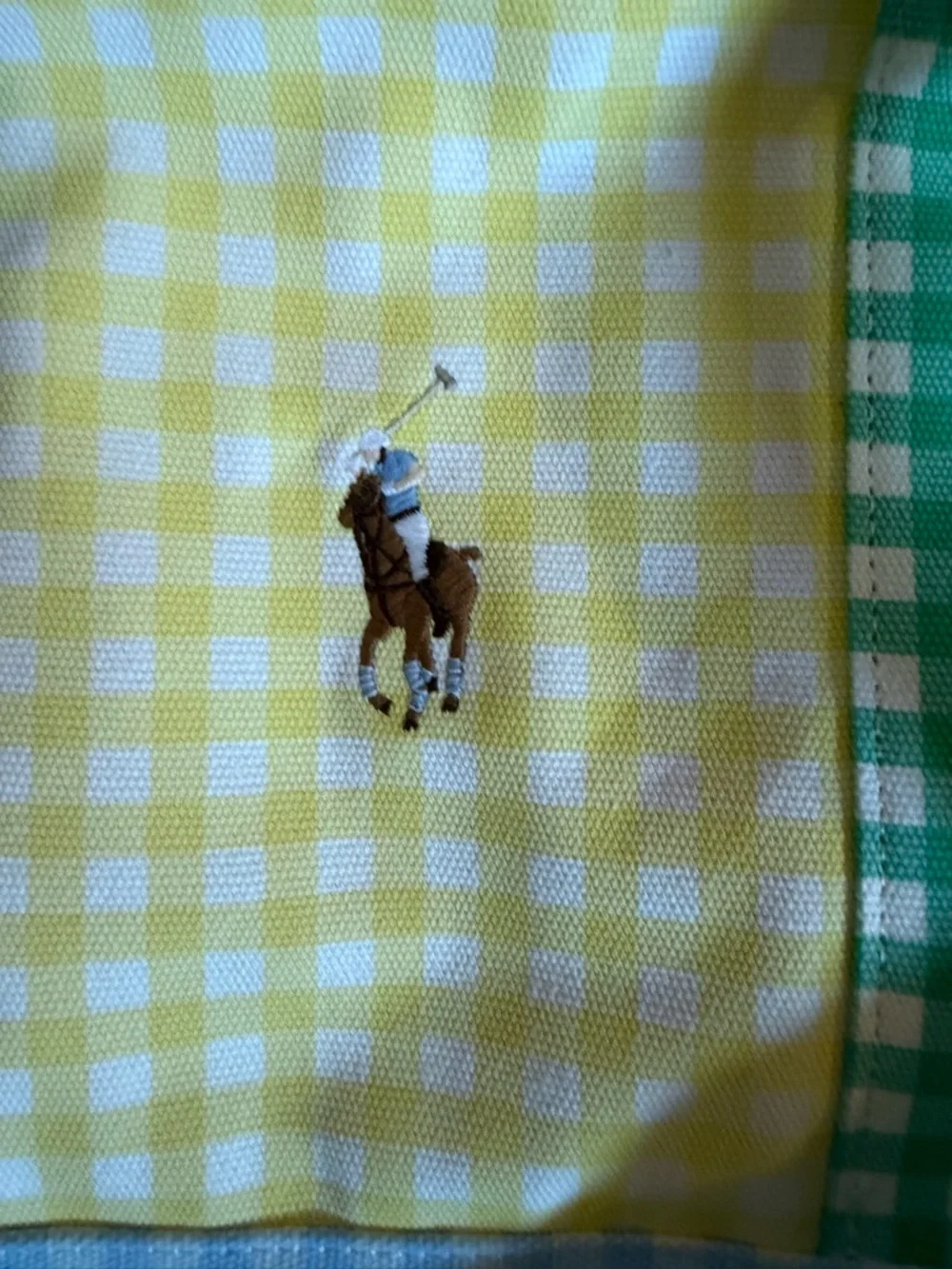 POLO RALPH LAUREN Kids' Gingham Big Pony Cotton Canvas Tote In Multi